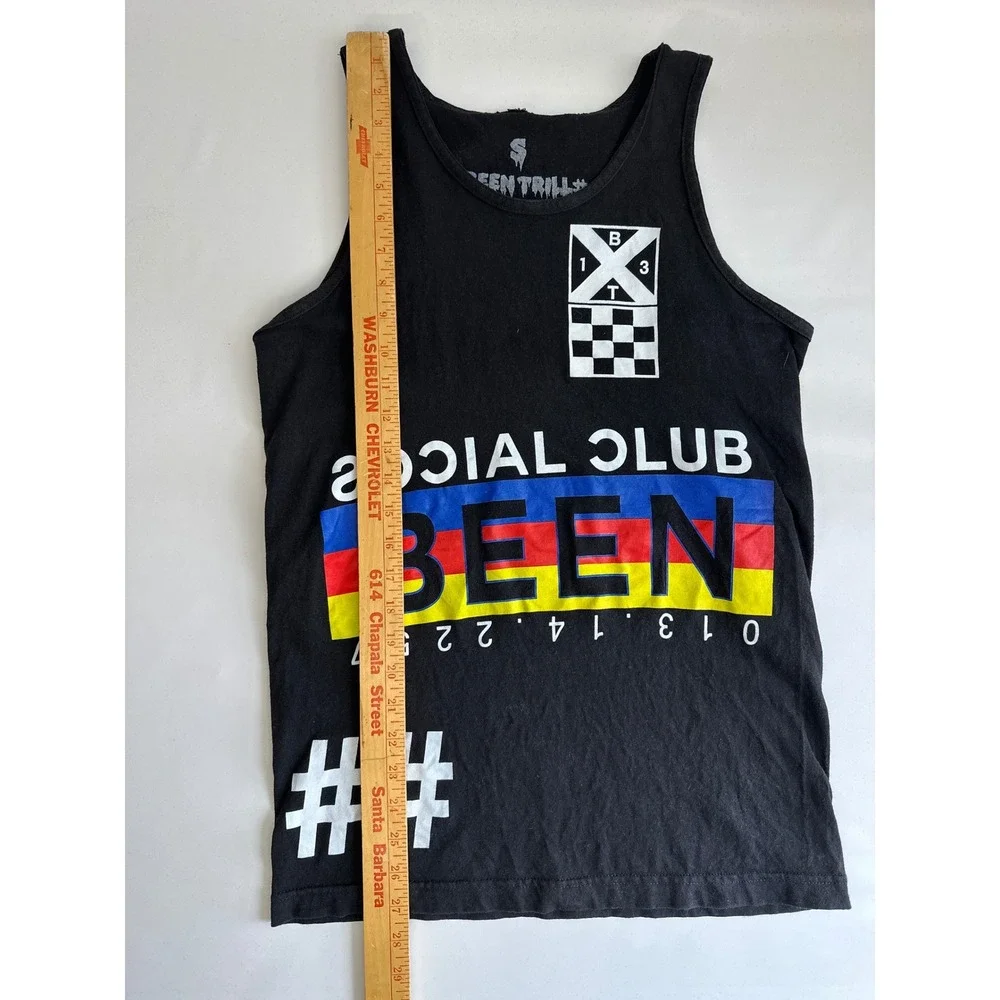 Been Trill Social Club Mallratz Tank Top Men's Small Black Graphic Sleeveless - Picture 4 of 5